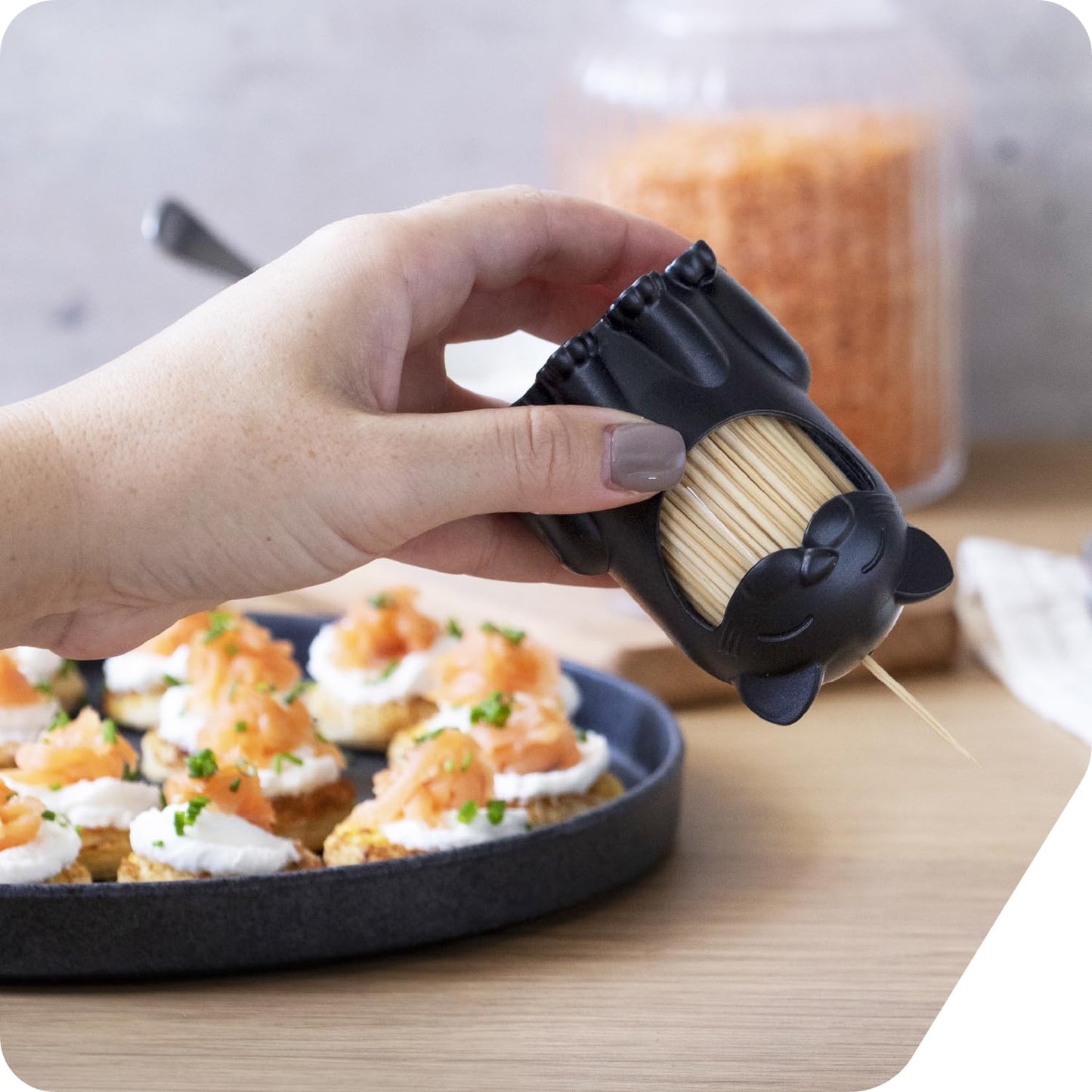 PELEG DESIGN Toothpick Holder - Playful Toothpick Dispenser, Fun and Decorative Plastic Toothpick Holder for Easy Access During Meals or Gatherings (Pickitty)