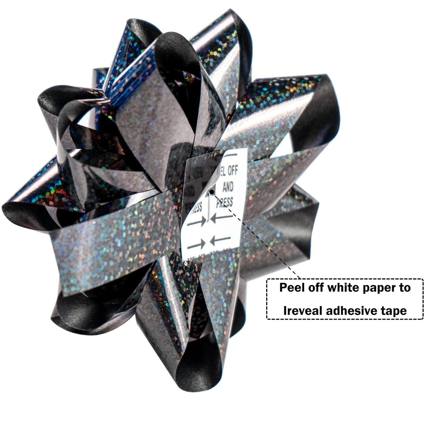 WRAPAHOLIC Black Gift Bow Assortment (24 Bows) for Birthday, Wedding, Christmas, Baby Shower, Bridal Showers