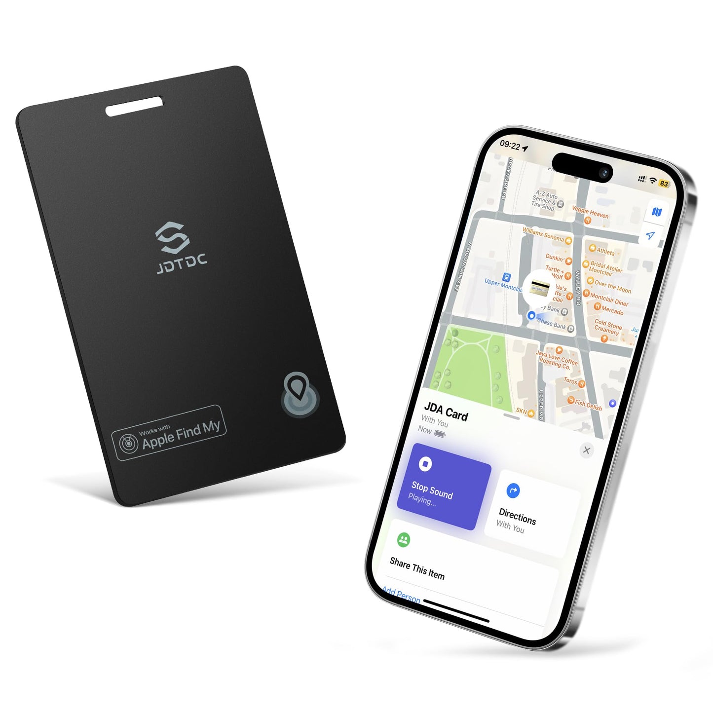 Tracking Card[Apple MFi Certified],Smart Tracker for Wallet Works with Apple Find My (iOS Only),Slim Wallet Tracker, Luggage & Passport,Smart Tracker for Wallet, IP68 Waterproof, 1 Pack