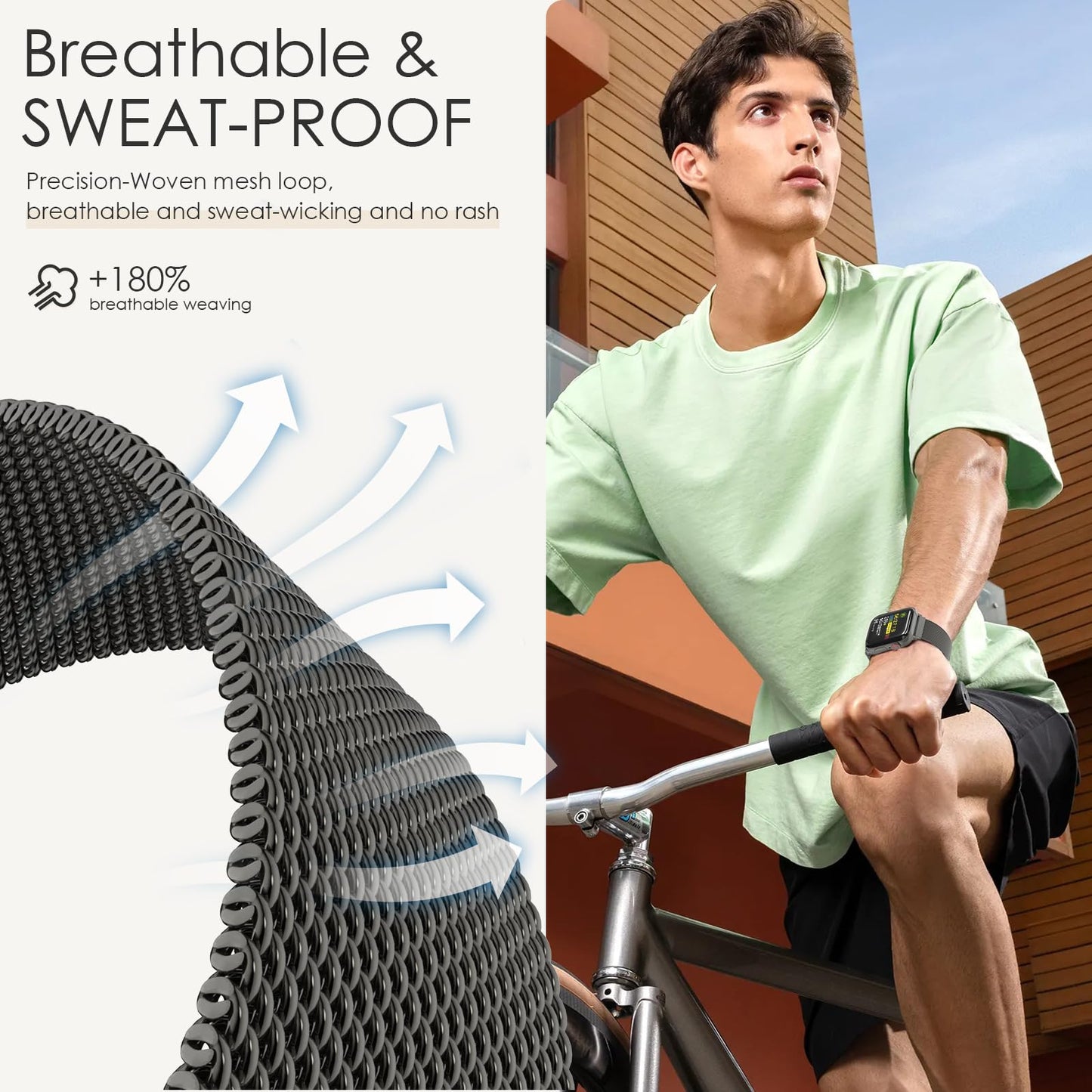 Original Milanese Loop Band Compatible with Apple Watch 38mm 40mm 41mm 42mm 44mm 45mm 46mm 49mm - Women & Men Magnetic Closure Adjustable Metal Strap for iWatch Series 11 10 9 8 7 6 5 4 SE2 3 Ultra2 3