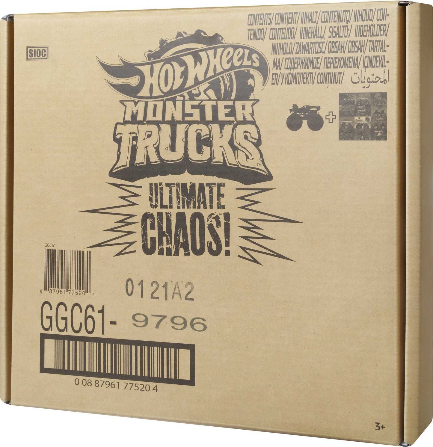 Hot Wheels Monster Trucks 1:64 Scale Die-Cast Ultimate Chaos 12 Pack Toy Vehicles for Kids Ages 3 years and older (Amazon Exclusive)