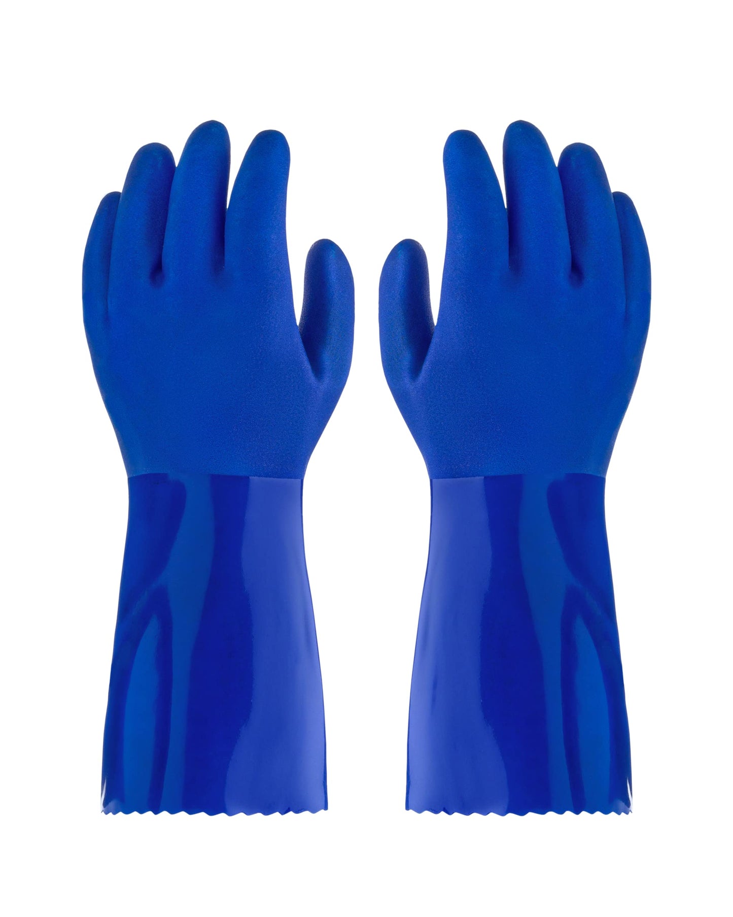 kitchen-star Ultimate Rubber Household PVC Gloves with Comfortable Cotton Lining, Anti-Slip surface, Kitchen Dishwashing, Extra Thickness, Kitchen Cleaning, Working, Painting, Pet Care (Medium, Blue)