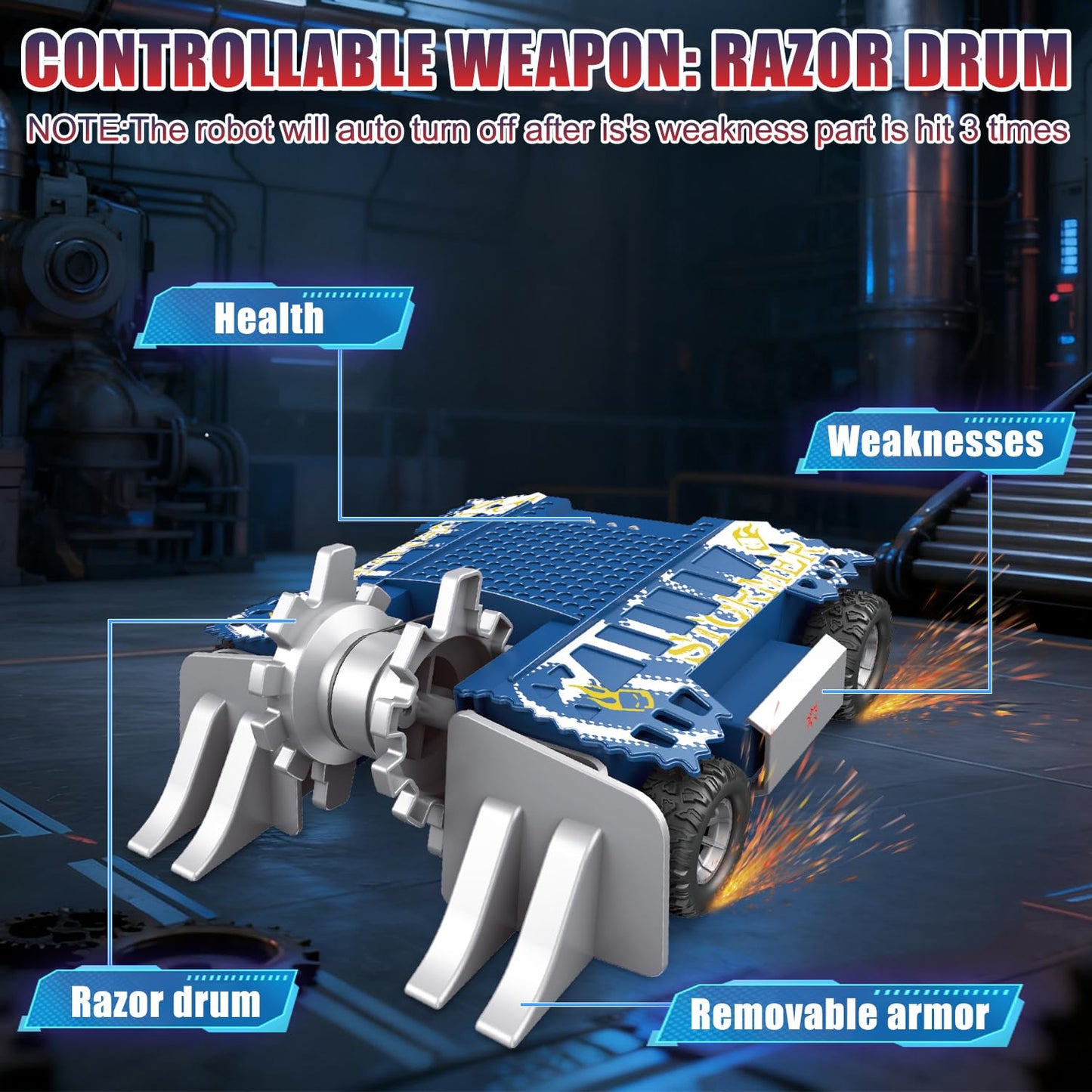 Mostop Battle Robots Arena Set, Interactive RC Fighting Robots Toy - 2.4Ghz Remote Control Robot Toys for Kids, Rechargeable Battle Bots with Arena, Combat Robots STEM Toys for Boys Girls