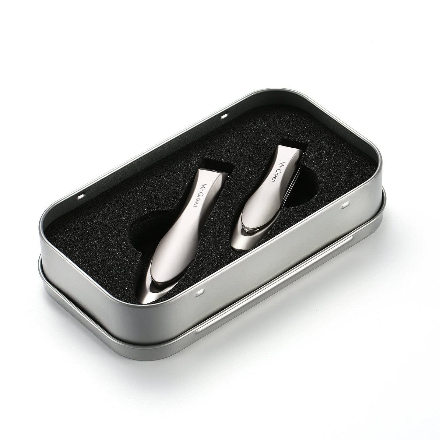 Nail Clippers for Thick Nails, Professional Nail Cutter with Catcher, Medical Grade Stainless Steel, Sharp and Durable Nail Clipper Kit for Men and Women, Bionics Design(Small and Big) M-1210plus