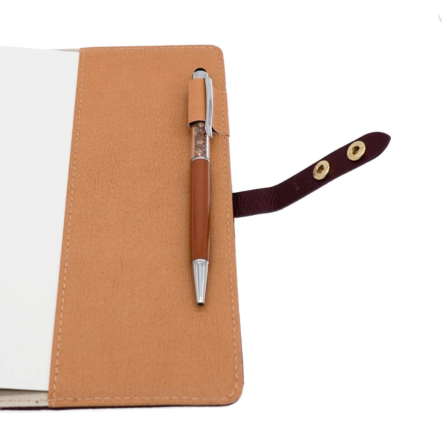 BenOpinion Hardcover Notebook Set - Thick Classic Ruled Notebook with Pen Loop and Pen, A5 192 Pages, Soft Faux Leather Hardcover Cover with Buckle(Maroon)