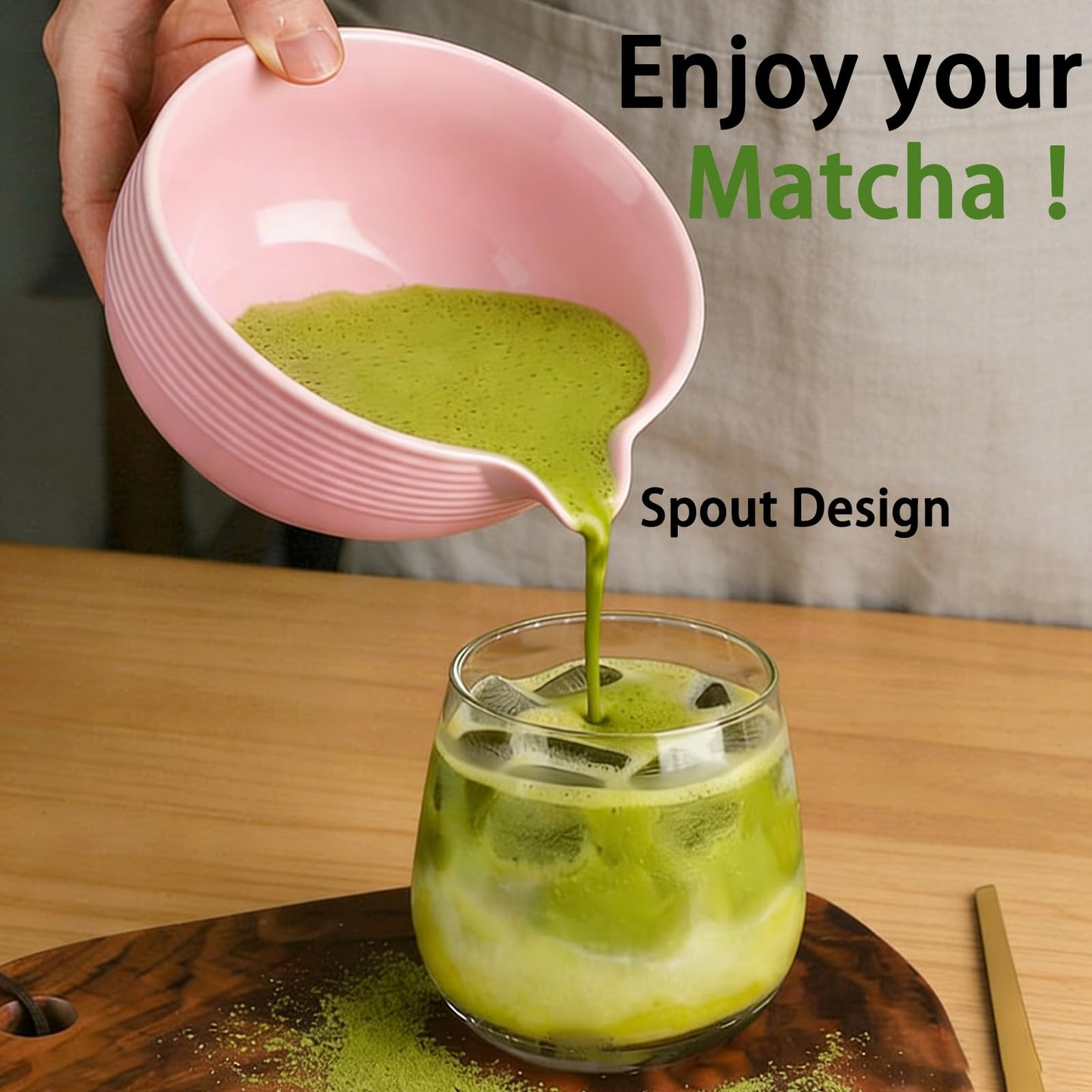Clay&Fire Matcha Whisk Set, 9 pcs Ceramic Matcha Set, Gifts for Women,Matcha Bowl with Spout and Whisk, Matcha Kit for Matcha Lovers, Gift Mother's Day, Birthday, Anniversary