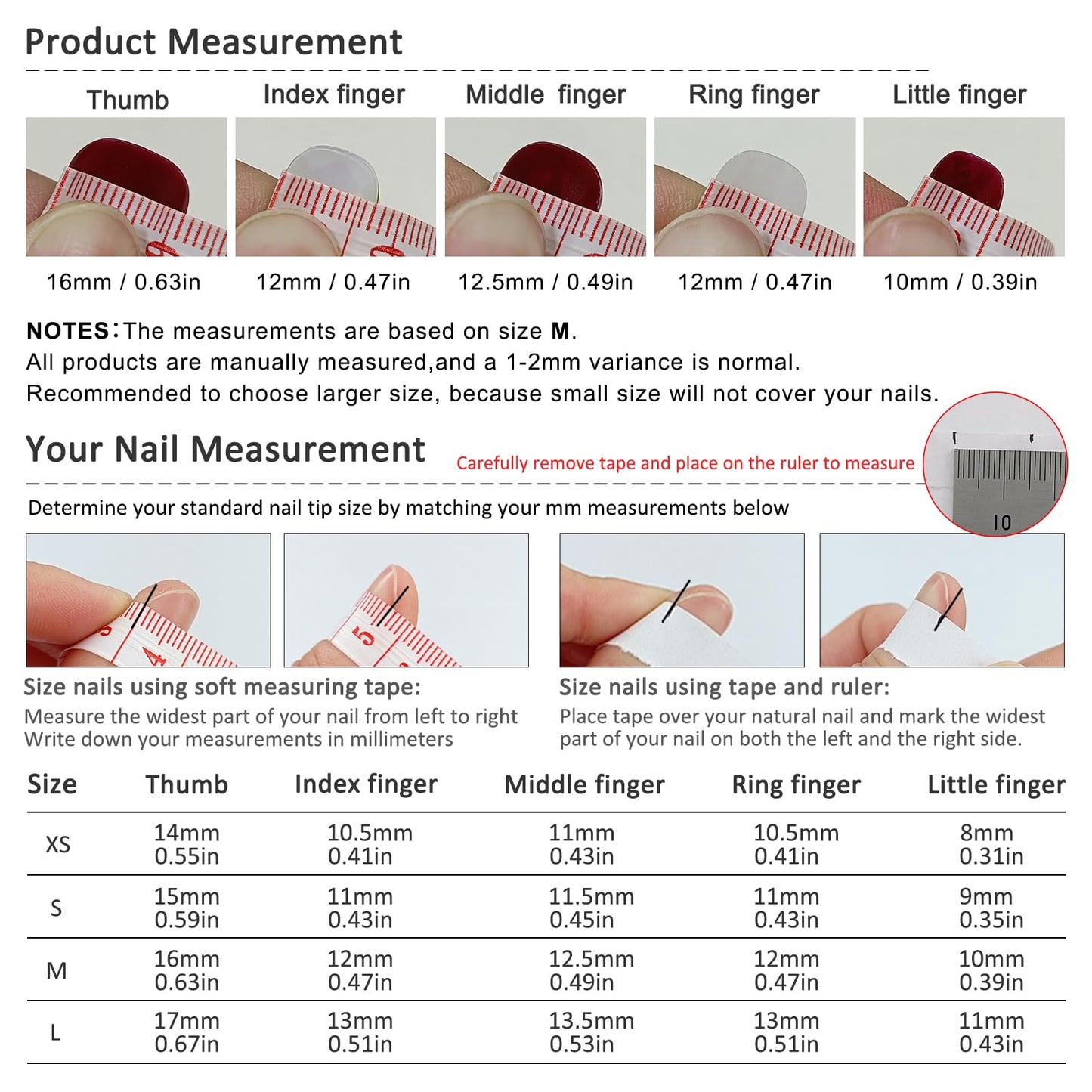 TENPAL Squoval Press on Nails -Acrylic Red Velvet Matte with Pearl Plaid & Snowfall Design | Handmade Winter Elegant Fake Nails with Tools | Christmas Party Gift Set(S)