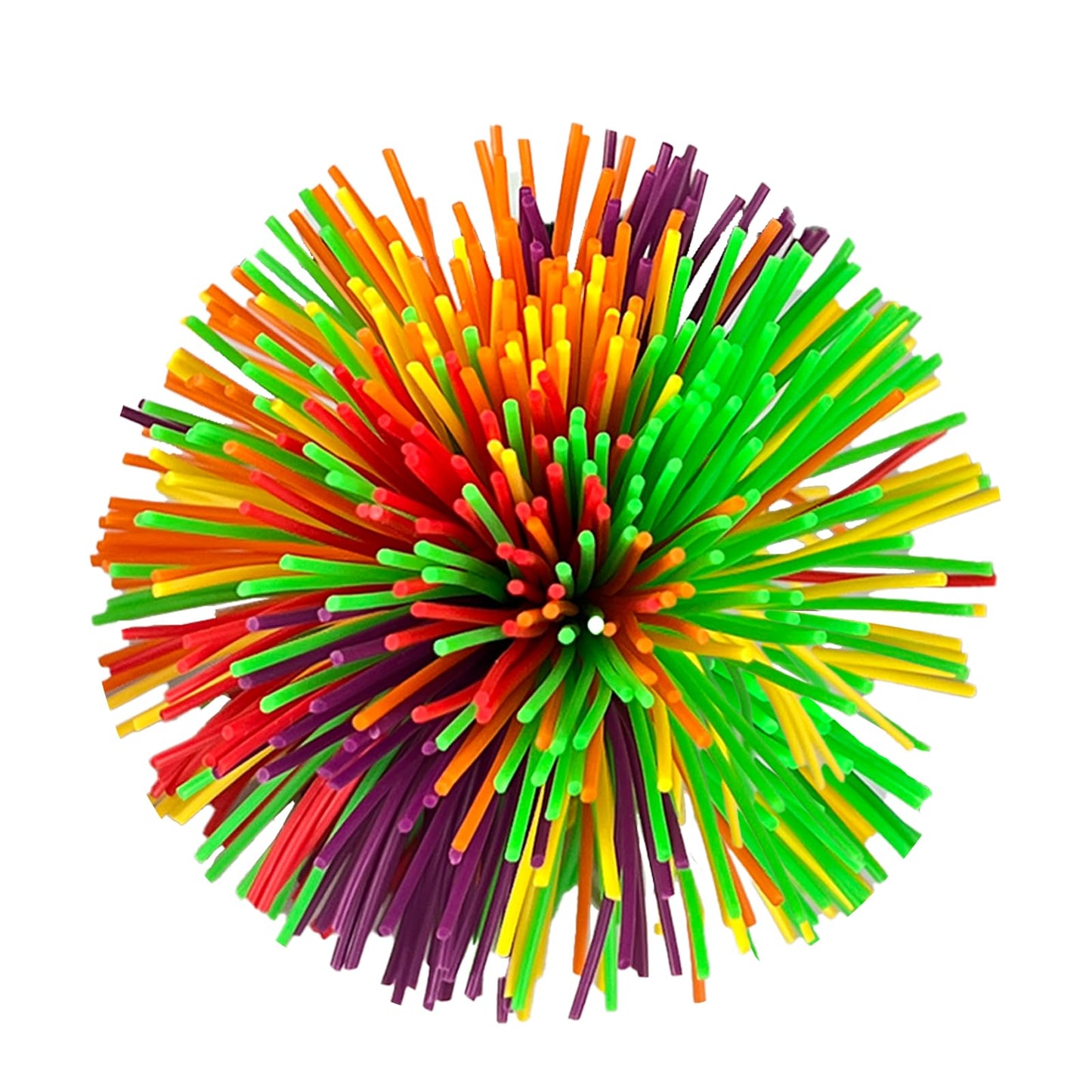 Stringy Balls Bulk, 2.75 Inch Multicolor Rainbow Sensory Stress Bouncy Balls for Kids Adults, Fidget Sensory Toys (15)