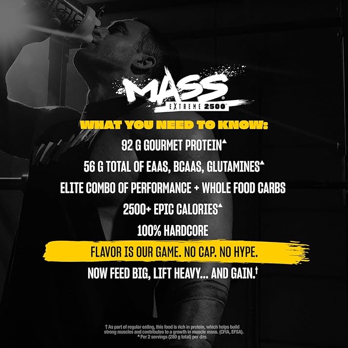 Mutant Mass Extreme Gainer – Whey Protein Powder – Build Muscle Size and Strength – High Density Clean Calories (Vanilla Ice Cream, 12 lbs)