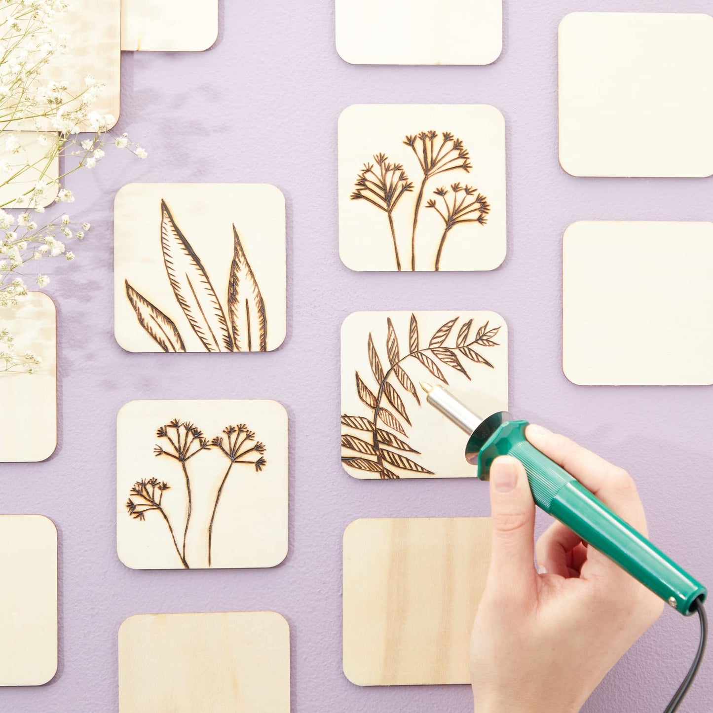 Bright Creations Unfinished Wood Squares - 3 x 3 in, Rounded Edges, 60-Pack - DIY Craft Blanks & Wooden Cutout Squares for Tile Crafts & Magnets
