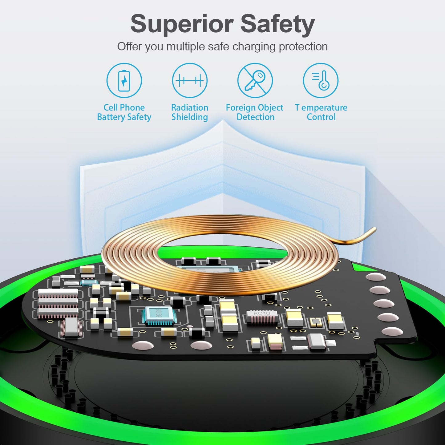 Android Phone Samsung Wireless Charging Pad Fast Charging for Sam Sung Galaxy Z Flip 7 fe Z Fold 7 S25 S24 S23 S22,15W Wireless Charger Statiton Mat for Samsung Google Pixel 10Pro XL/10/9a/9 Pro/8/7