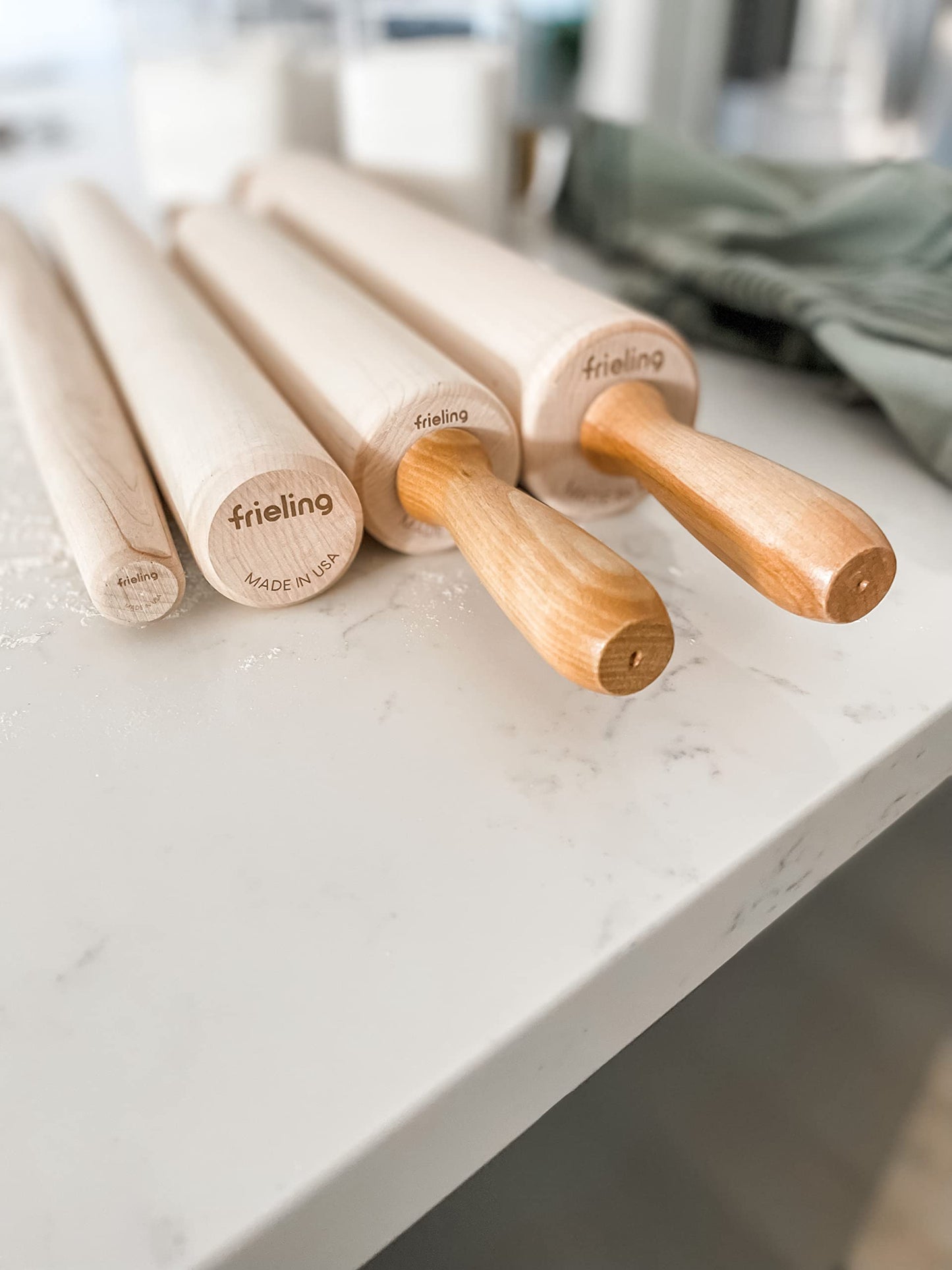 Frieling Dough Roller - 1.5-in x 20-in Natural Maple - French Pin Wooden Rolling Pin & Pastry Roller for Pizza Dough