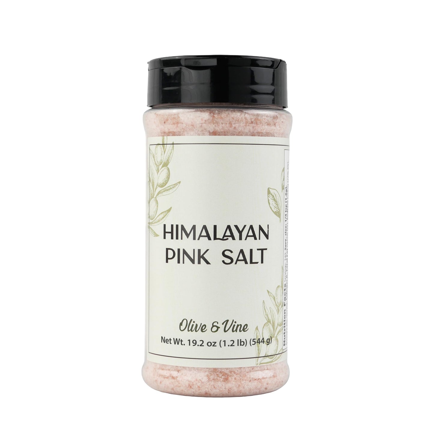 Olive & Vine Himalayan Pink Salt, Subtle Flavor, For Seasoning & Cooking, Rich Tradition, Authentic Taste, For Global Recipes (1.2 Pound)