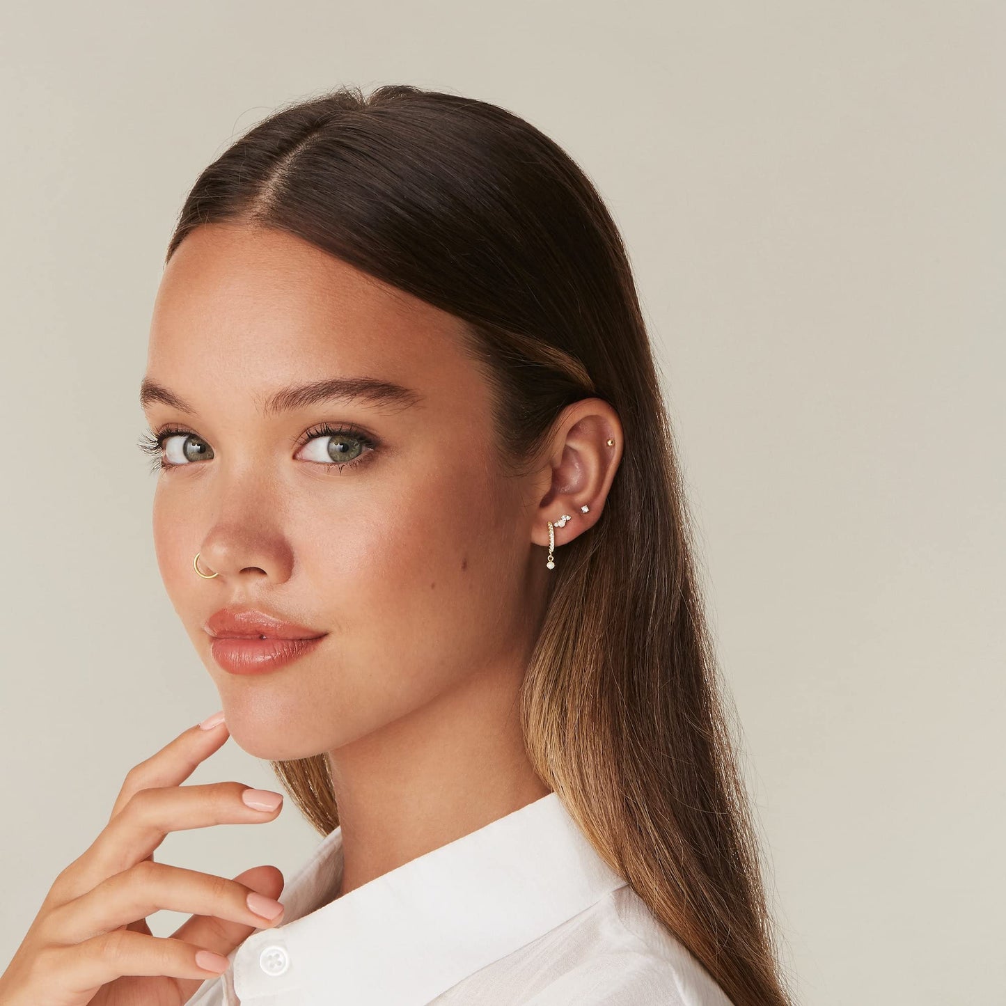 PAVOI Rhodiuum Plated 925 Sterling Silver Post Trendy Opal Stone Dangle Huggie Earrings for Women - Small Gold Hinged Gemstone Huggie Hoop Earrings