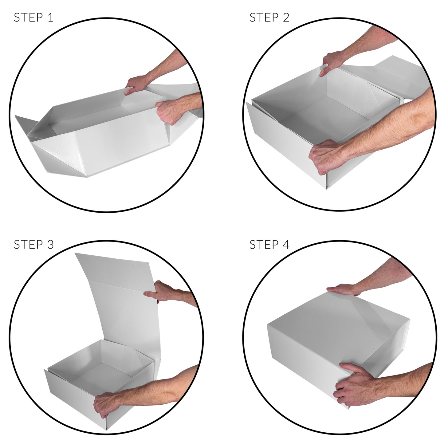 Prime Line Packaging Gift Boxes with Lids, Extra Large White Magnetic Gift Boxes for Presents, Gift Wrapping for Weddings, Storage, Small Business, Bulk, 14x14x6, 15 Pack