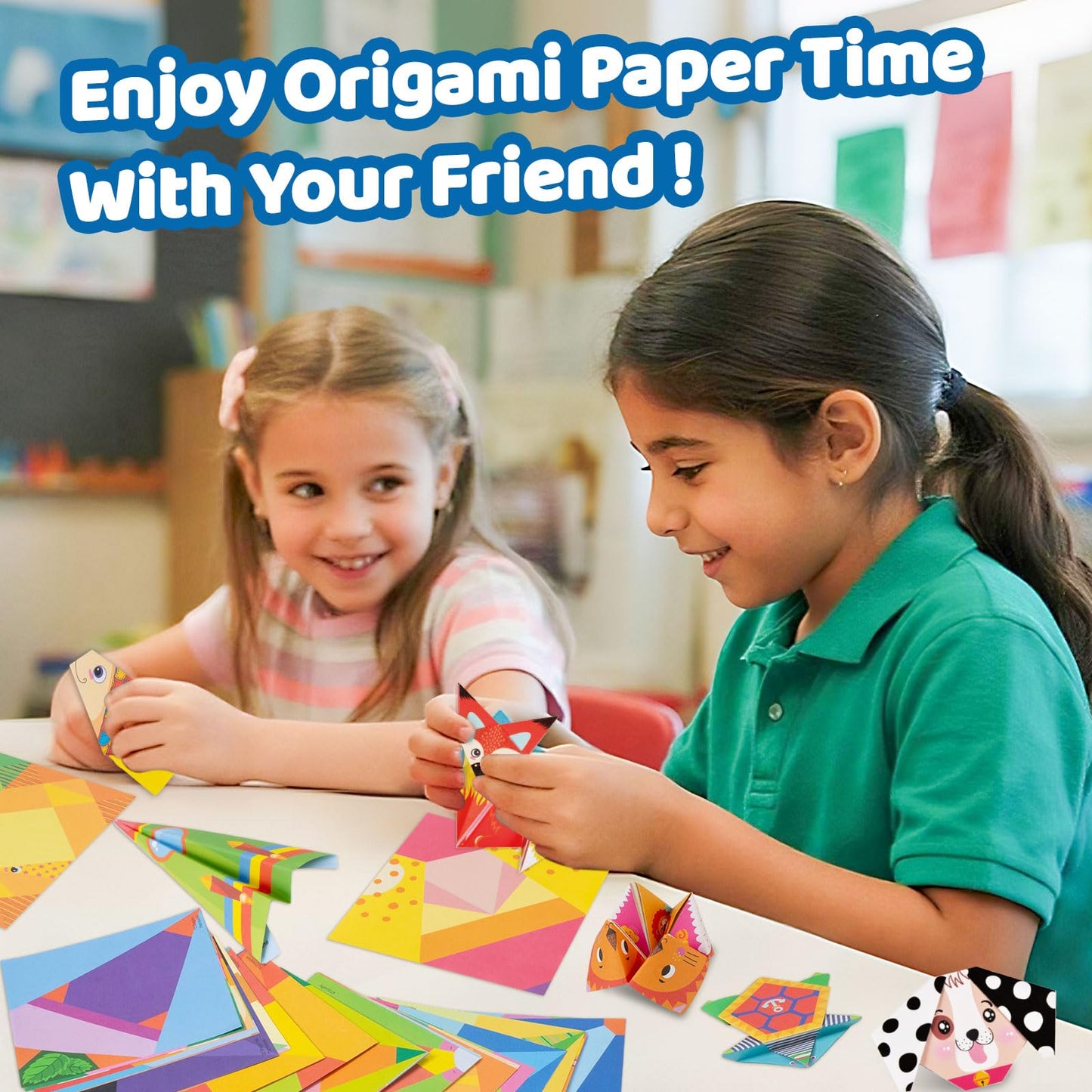 hapray Origami Kit for Kids Ages 5-8 8-12, with Guiding Book, 98 Sheets Paper with 47 Patterns, DIY Art and Craft Projects, Beginners Children's Day Gift Boy Girl
