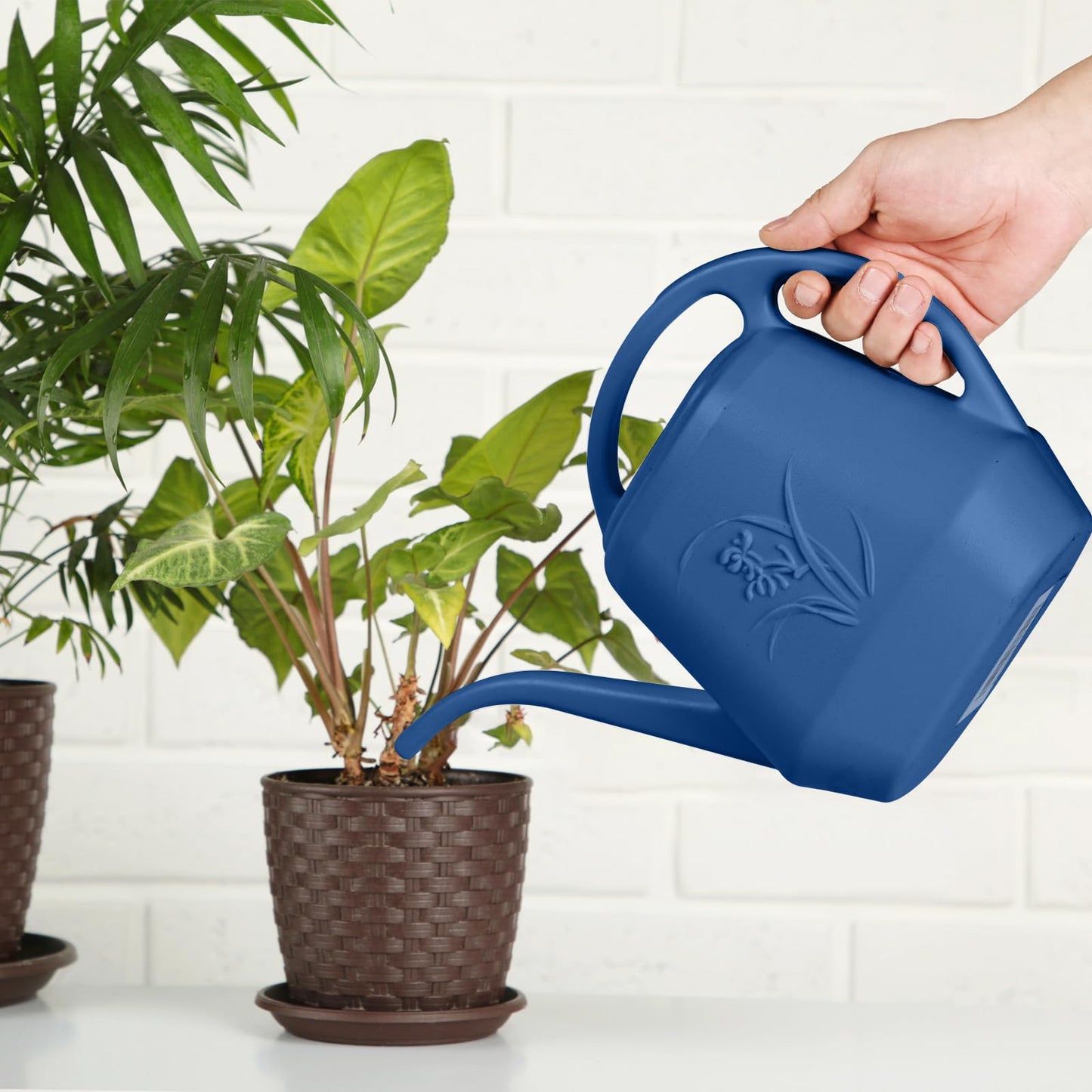 TTAOE GN Grip Watering Can - for Home Plant Garden - 1 Gallon - Navy Blue