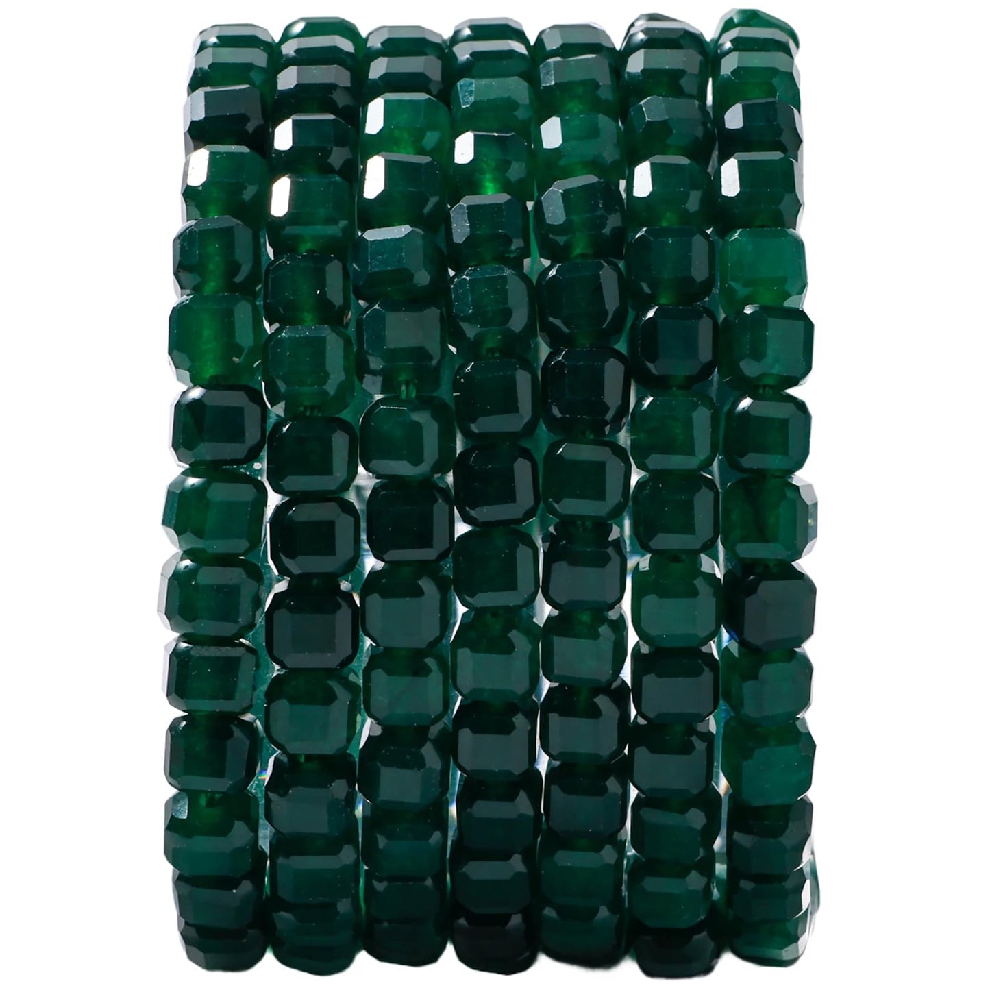 Natural Faceted Green Agate Cube Stone Beads 5-5.5mm 60pcs/str Loose Square Semi Gemstone Stone Beads for Making Bracelets Necklace Earrings