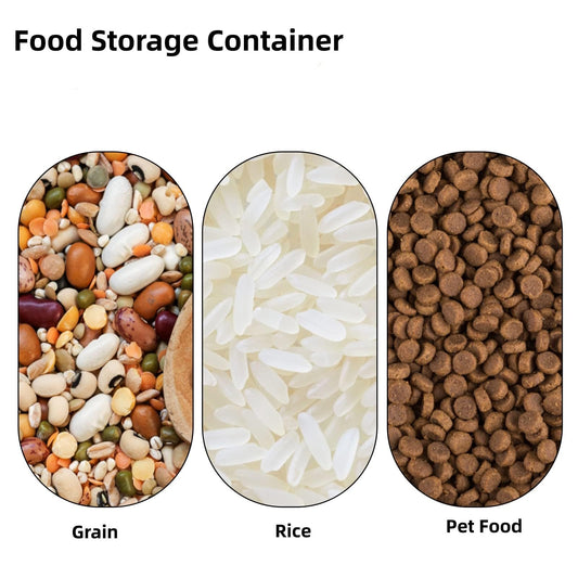 Rice Storage Container 25 lbs, 2 Packs Large Flour Storage Containers with Seal Locking Lid & Wheels, BPA Free Rice Dispenser, Measuring Cup | Scoop, for Sugar Cereal Dry Food, Dog Pet Food Bin -Green