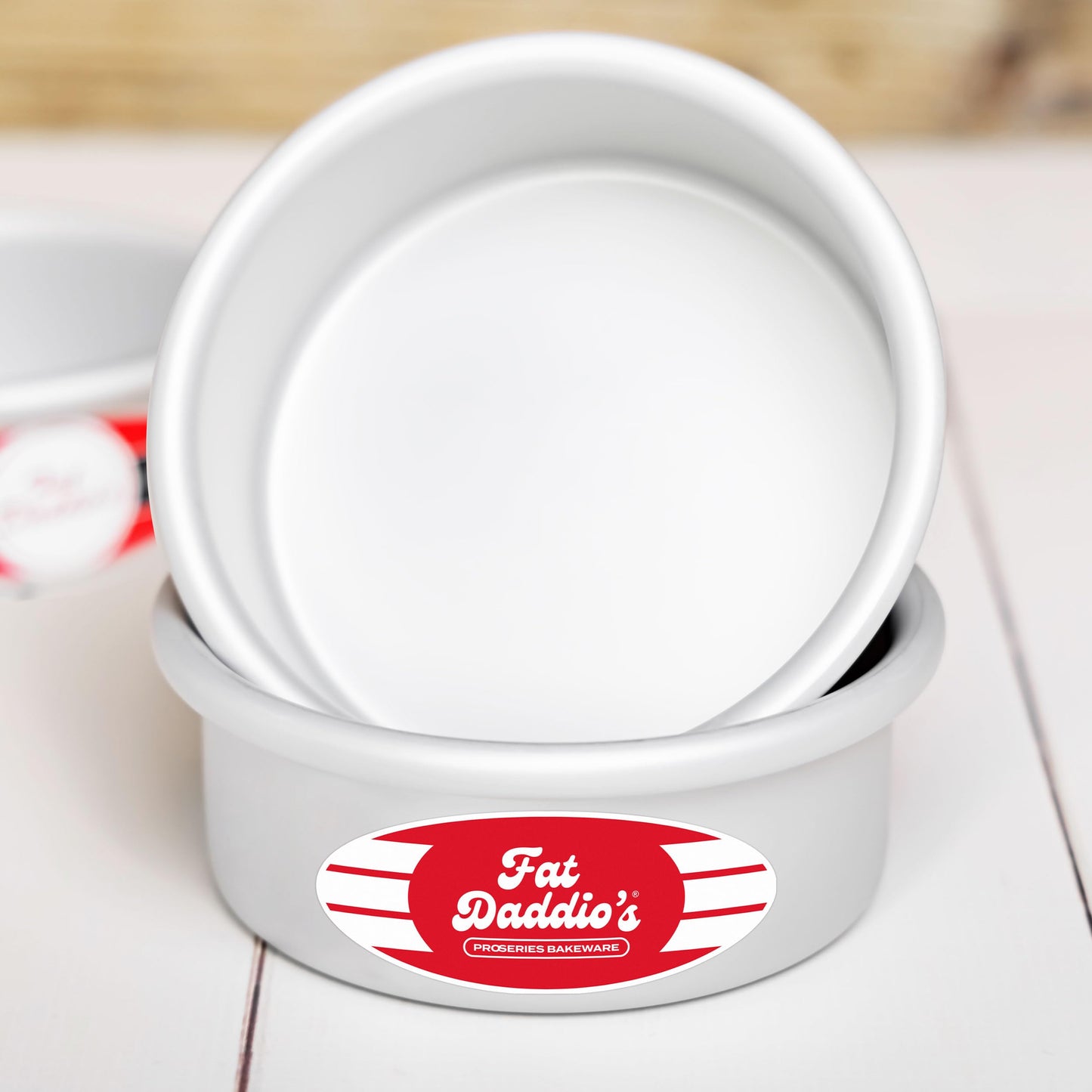 Fat Daddio's PRD-83SET Anodized Aluminum Round Cake Pans, 2 Piece Set, 8 x 3 Inch