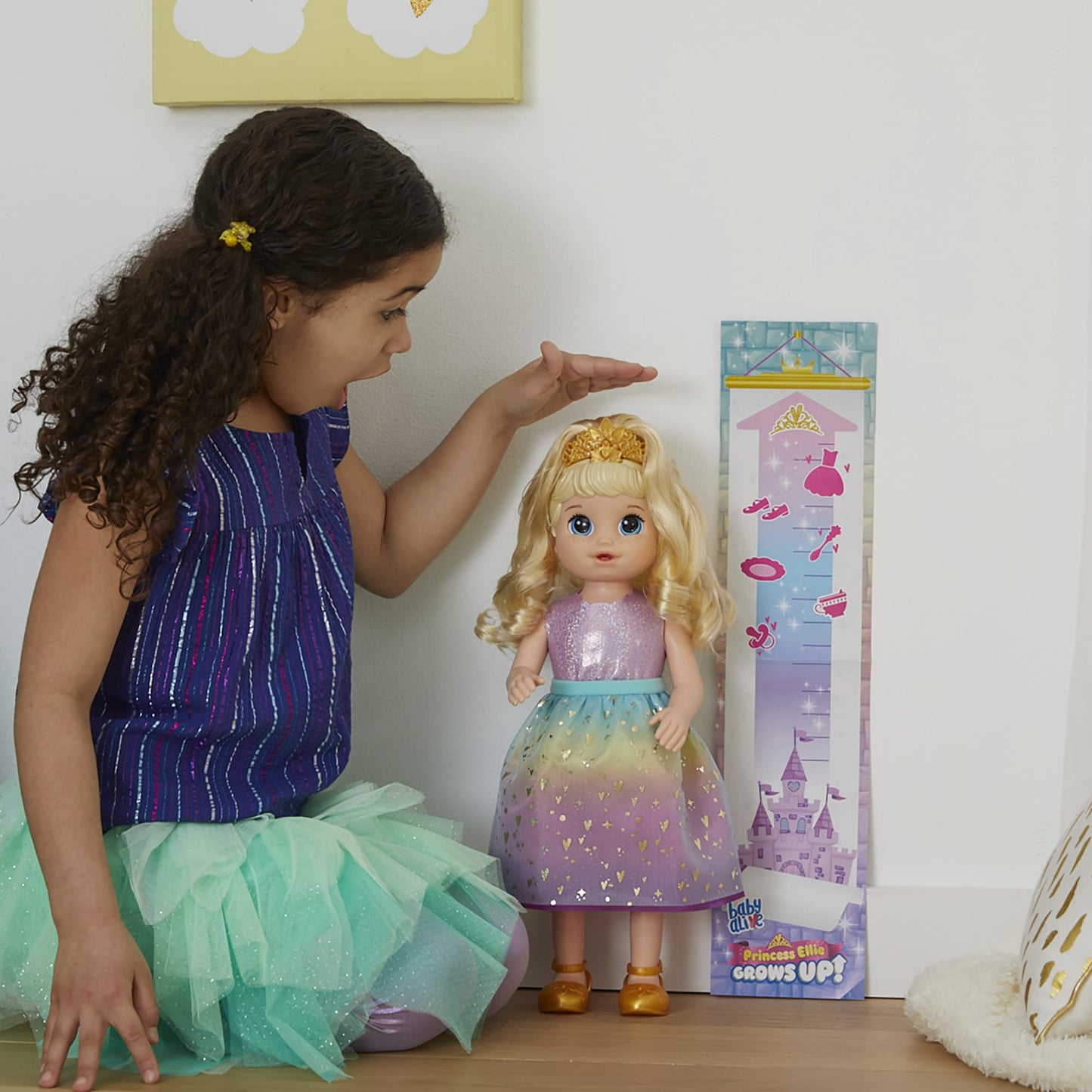 Baby Alive Princess Ellie Grows Up! Interactive Doll with Accessories, Toys for 3+ Years, 18-Inch