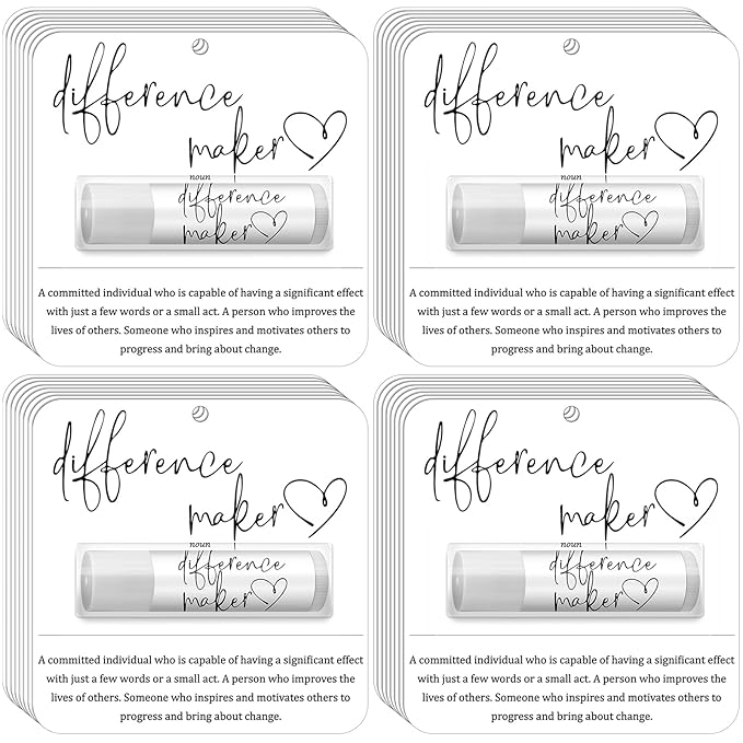 30 Pack Christmas Employee Appreciation Gift Lip Balms Bulk Staff Teacher Team Volunteer Thank You Gift Thanksgiving Christmas Appreciation Party Favor for Women Men(Classic,White)