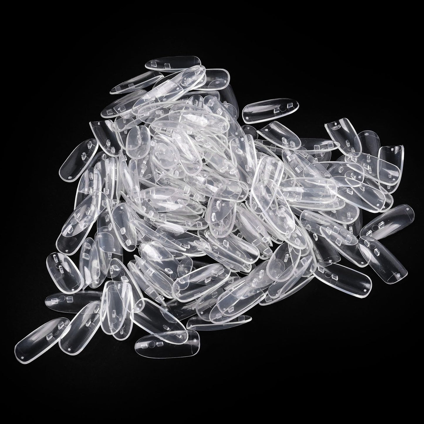 YINGJEE 150 Pcs Clear Replacement Nail Tips for C9 C10 Nail Color Display Swatch Book (Transparent)