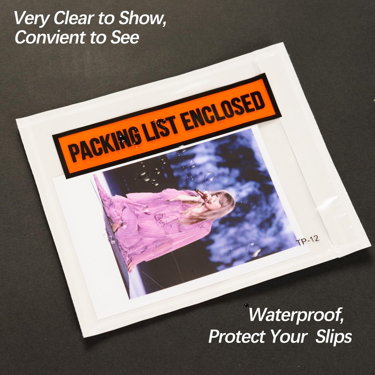 1000pcs 4.5”x5.5” Packing List Envelopes Self-seal Packing Slip Envelope Pouches Shipping Label Sleeves Top Loading Packing List Enclosed Bags.