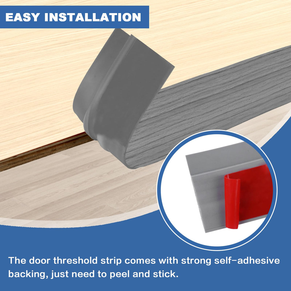 Vinyl Door Threshold Flooring Transition Strip Self Adhesive Carpet Edging Strip for Laminate Doorway Edge Threshold from 3 (10 Foot)