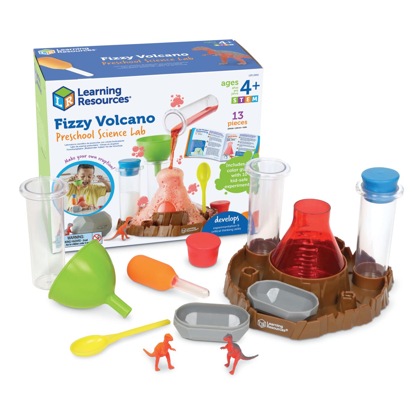 Learning Resources Fizzy Volcano - 13 Pieces, Ages 4+, Preschool Science Lab Kits, Experiments STEM Toys For Kids, Classroom Must Haves