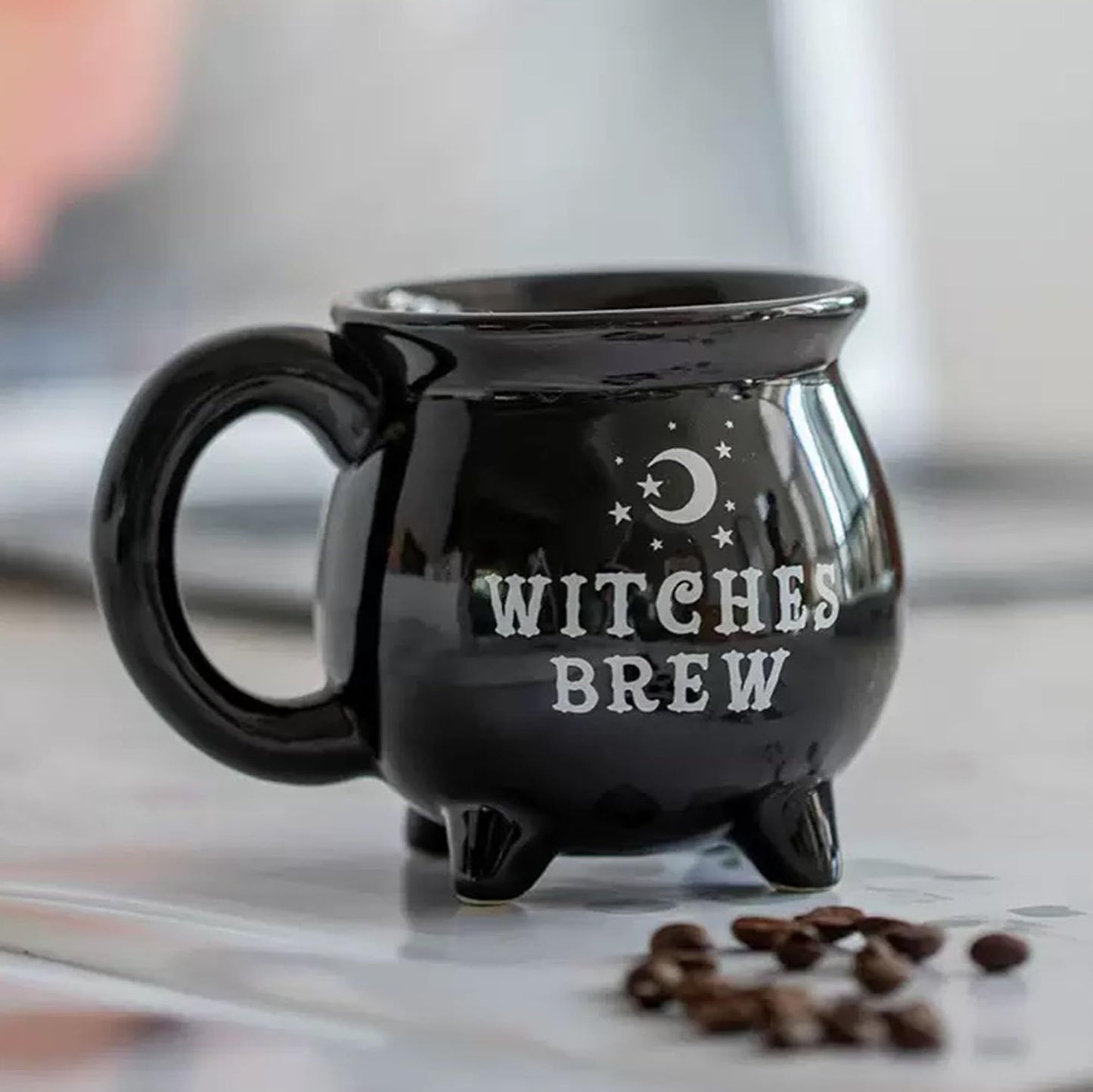 HOPOYGOS Ceramic Cauldron Mug - 12 oz Witches Brew Themed Coffee Cup, Microwave & Dishwasher Safe, Unique Magic Potion Mug for Tea, Coffee, Hot Chocolate, Fun Gift for Witchy & Fantasy Lovers