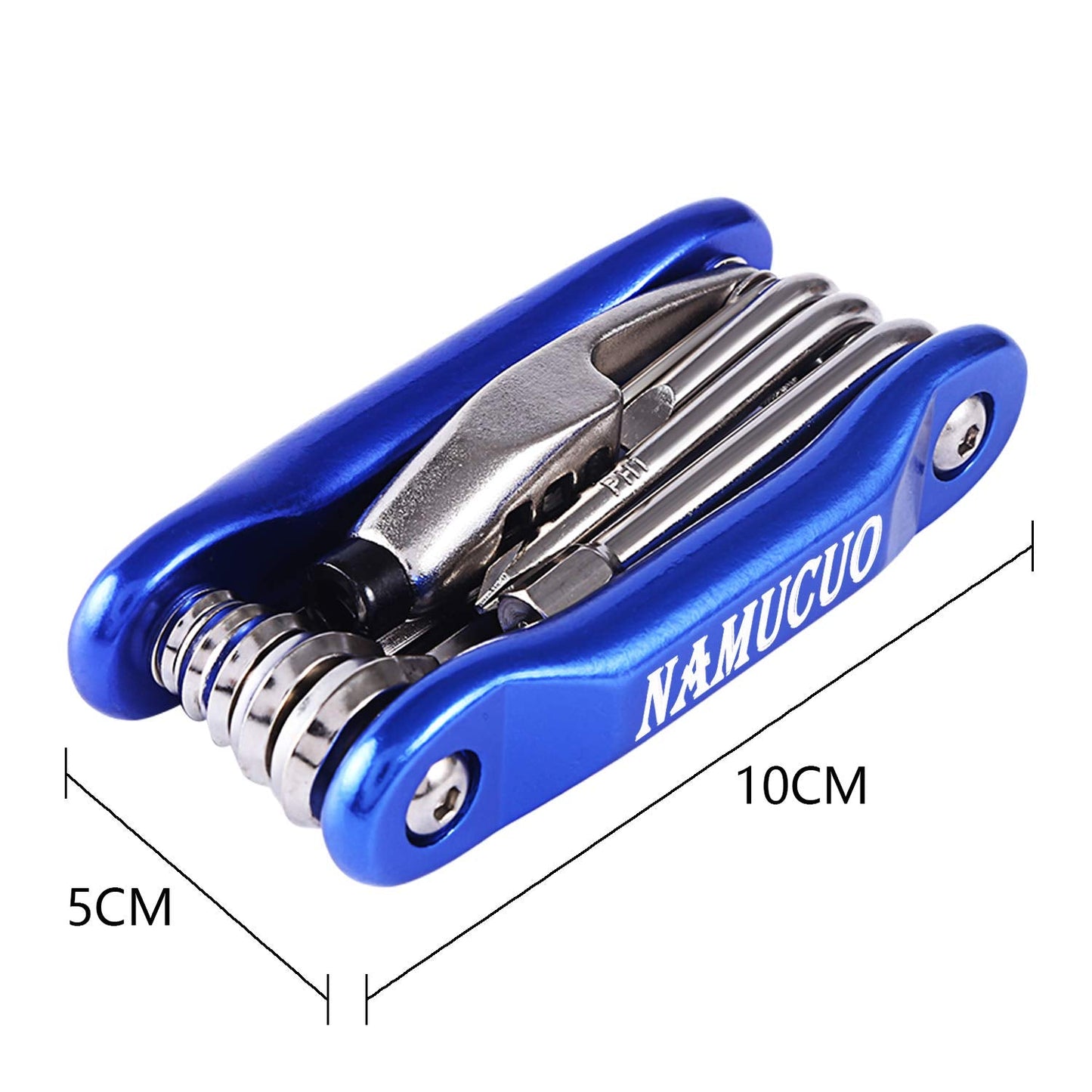 YBEKI 10-in-1 Bike Repair Kit with, 3-in-1 Tire Levers, Glueless Patches, Multifunctional Bone Wrench & Waterproof Saddle Bag | Compact Bicycle Multi-Tool Kit for Emergency Roadside Repairs