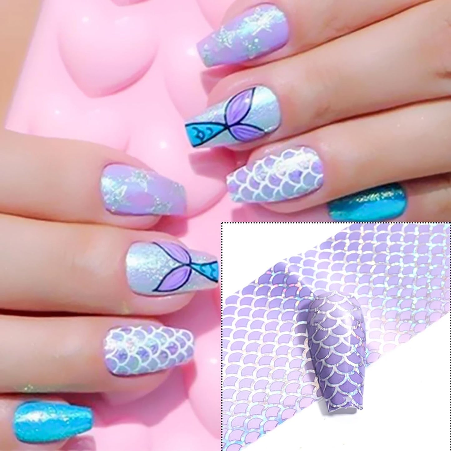 Nail Foil Transfer, DANNEASY 30 Roll Starry Sky Star Nail Foils Sheet Iridescent Foil Stickers for Nails Holographic Nail Art Foil Transfer Nail Design Stickers Nail Stickers Decals