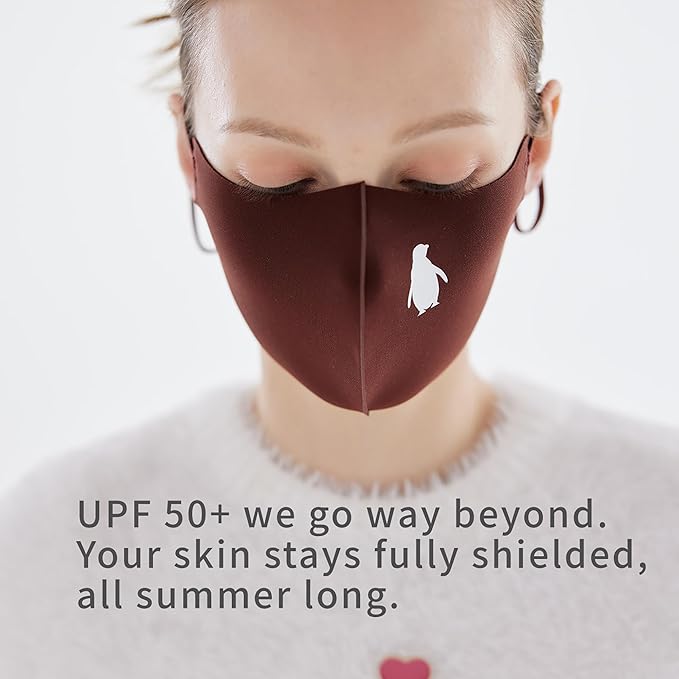 BBN Reusable Sunscreen Cloth Face Mask: 3-Pack Washable Cover for Summer Outdoor Use - Adjustable for Women & Teens