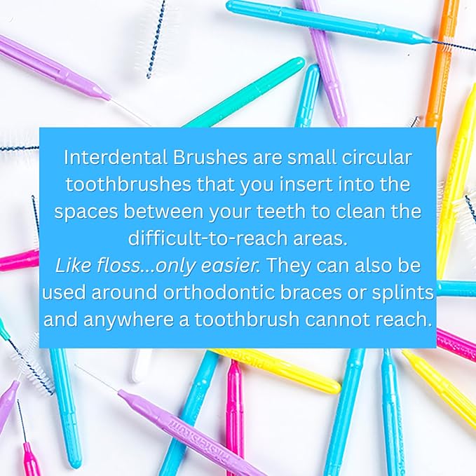 Piksters Interdental Brushes, 40 pk, Size 1, Interdental Tooth Brush for Tight Gaps, Gum Soft Bristles for Plaque Removal, Safe for Braces