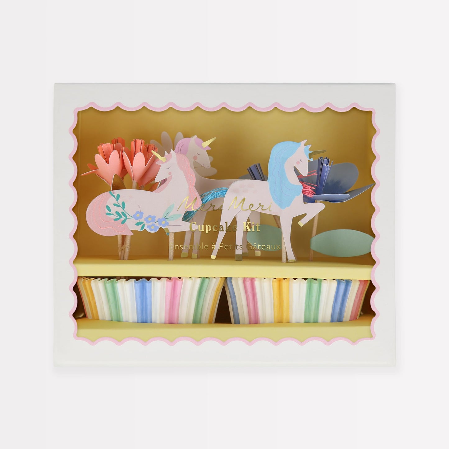 Meri Meri Meadow Unicorns Cupcake Kit (Pack of 24), Includes Cake Toppers and Cupcake Cases, Birthday Parties & Baby Showers, Kids & Adults