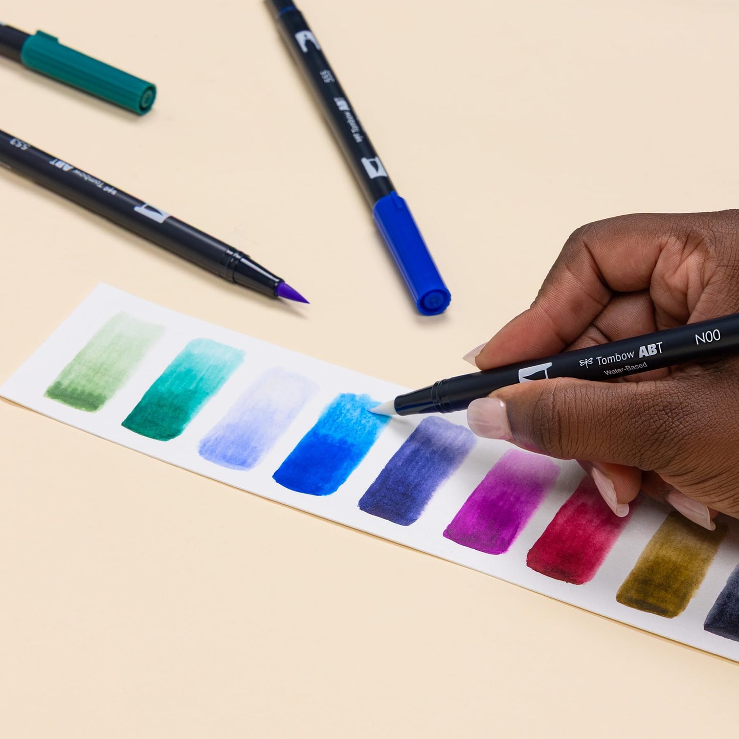 Tombow 56257 Dual Brush Pen Art Markers, Dragons, 10-Pack, Water-Based Ink, for Hand Lettering, Watercolor, Fine Art, Illustrations