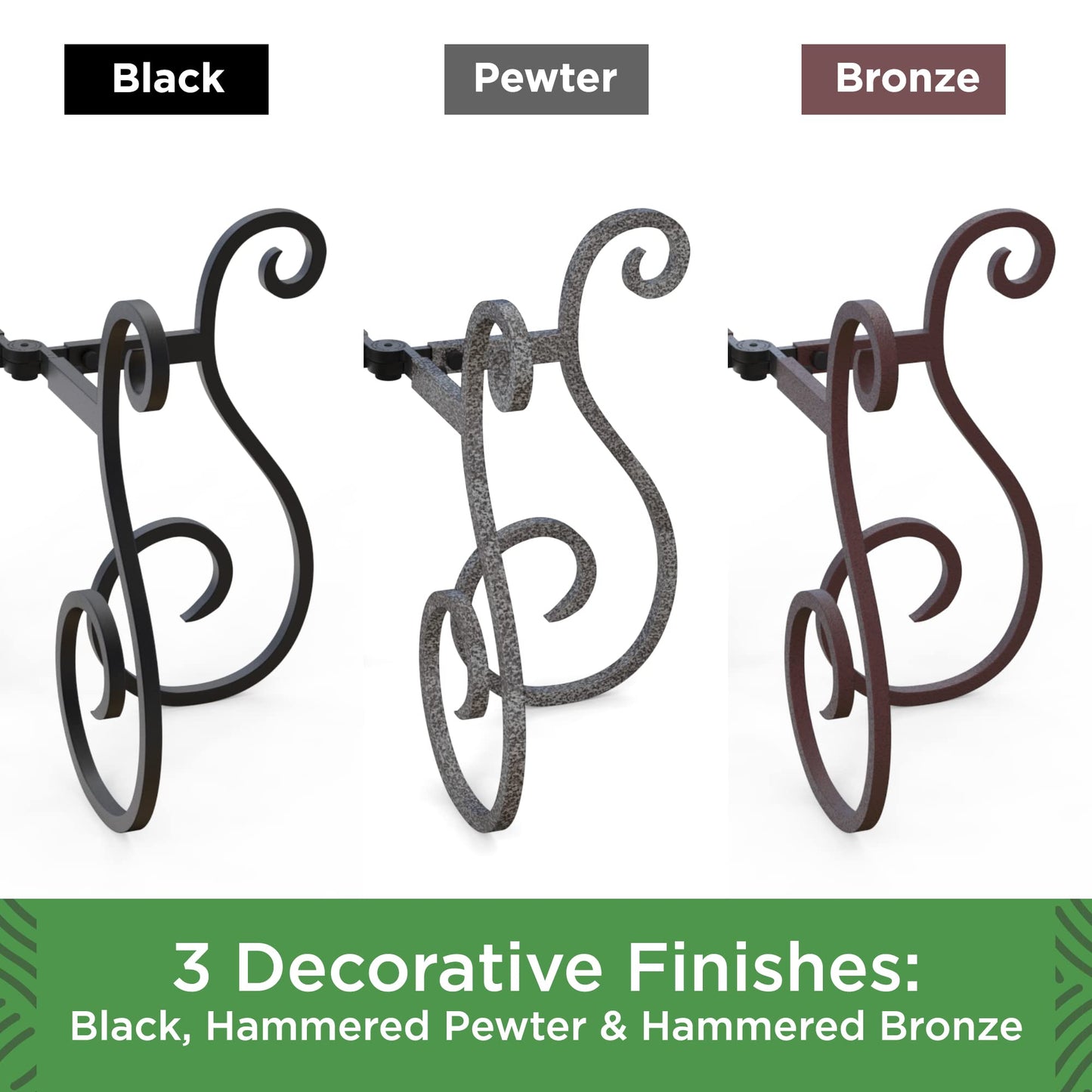 Gardien Adjustable Plant Stand Indoor Outdoor, Mid Century Modern Medal Holder for Large Planters