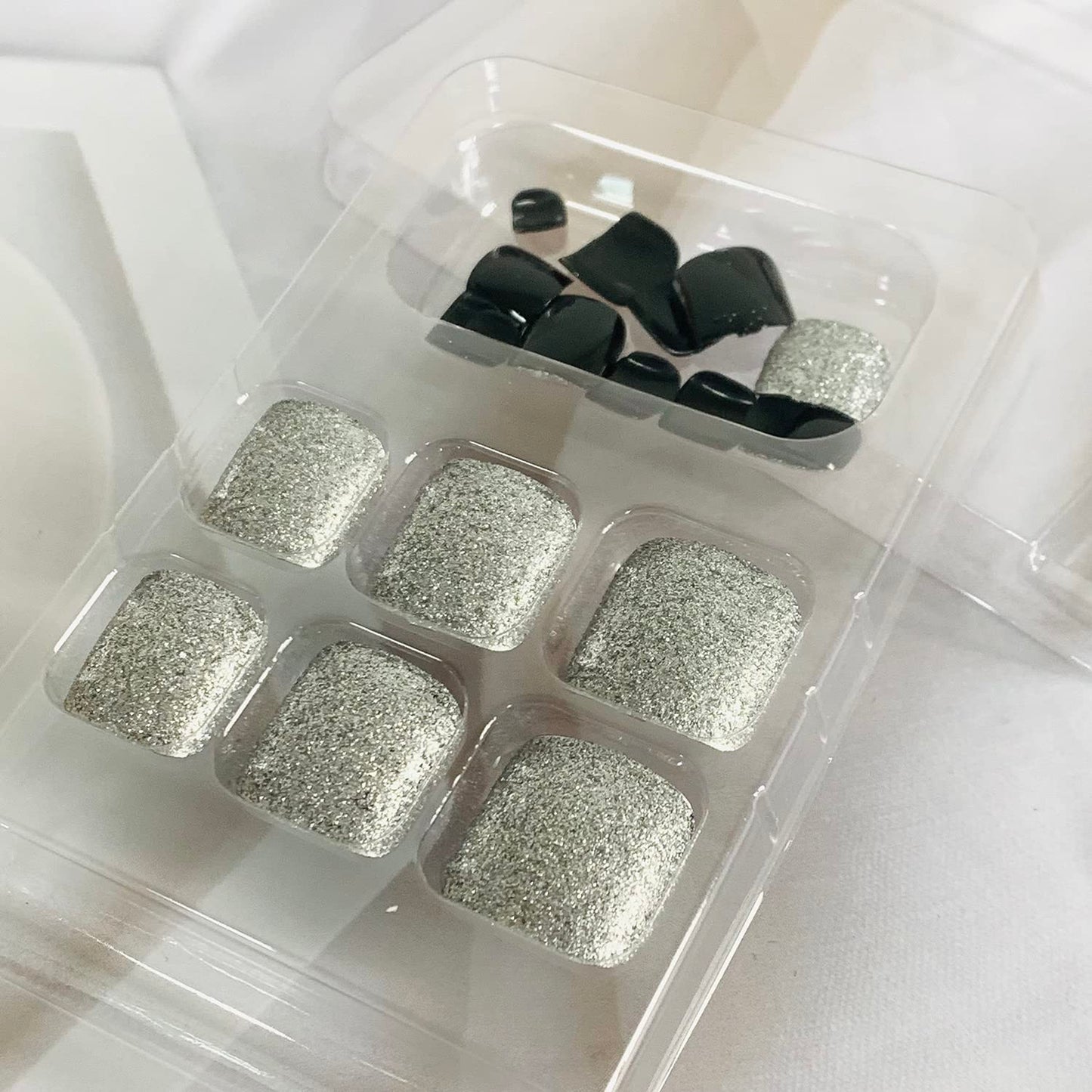 Toe Press on Nails with Designs, Full Cover Reusable False Toenails with Glue Set, Artificial Acrylic Fake Nails for Toe, Glue on Toenails for Women, Peel and Stick Nail Polish Designs for Toenails