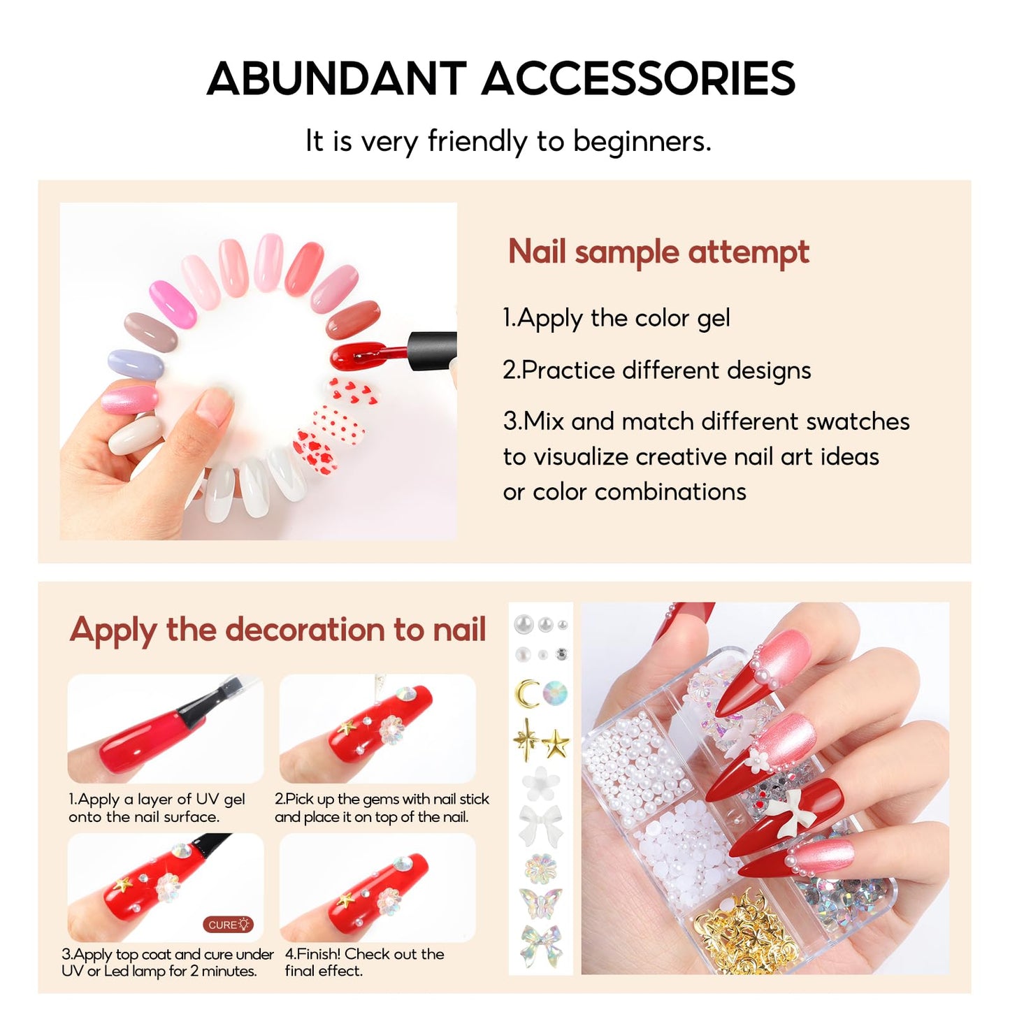 Peacecolor 65PCs Gel Nail Polish Kit with U V Light and Drill, 35 Colors Gel Nail Kit 5PCs Matte/Glossy/Glitter Top Base Coat Nail Rhinestones Manicure Tools Starter Kit Gifts for Women DIY