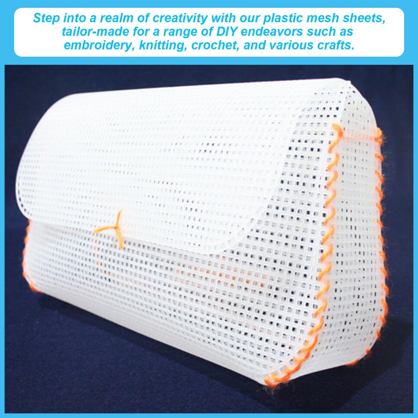 20 Pieces 7 Count Plastic Canvas Sheets, 8x12 Inch Plastic Mesh Sheet for Crafts, Eye Mesh Needlepoint Canvas 18 Mesh for Embroidery, Acrylic Yarn Crafting, Knit Crochet Projects and Make Dividers