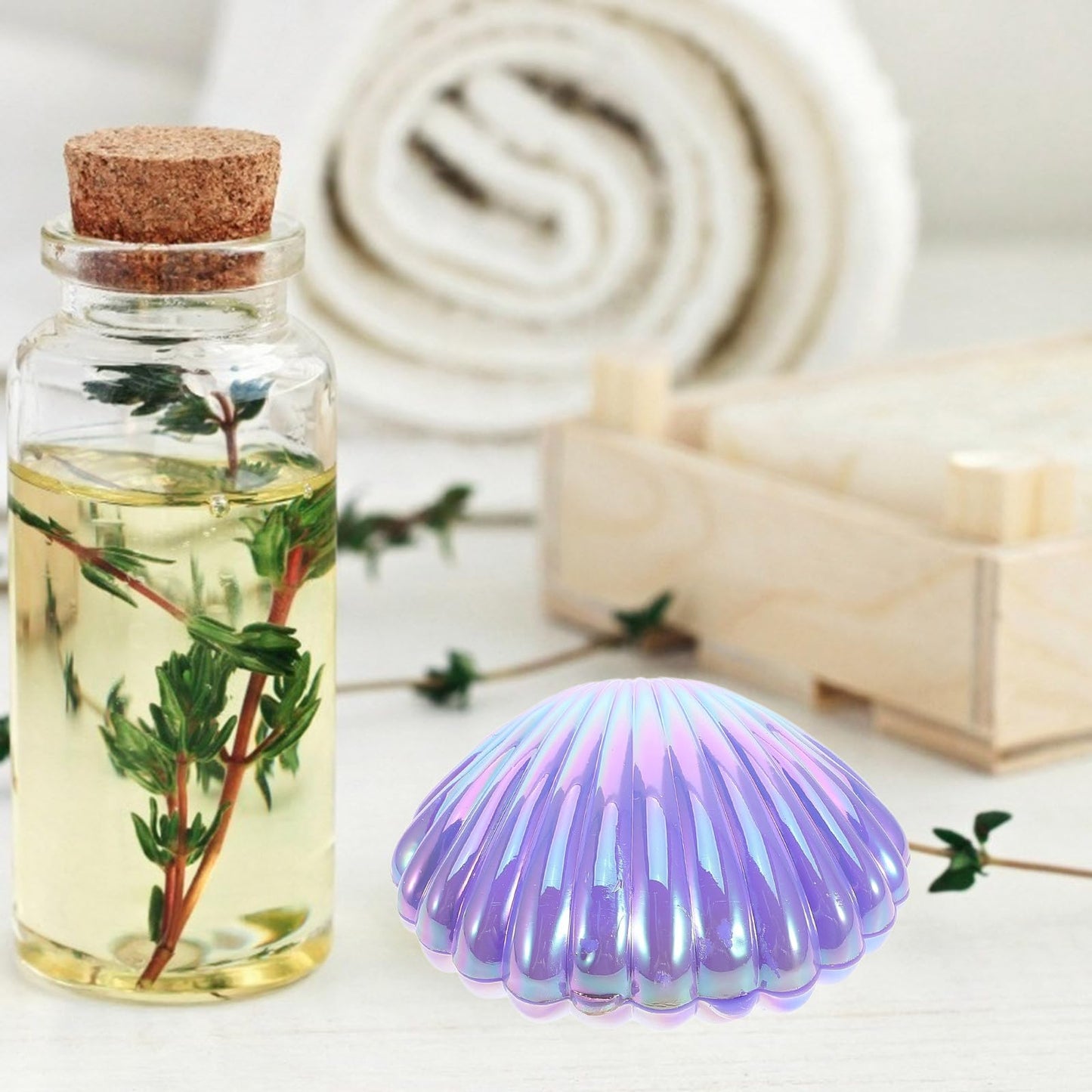 20pcs Sea Shells Candy Boxes Party Favor Containers Clam Treat Holders Plastic Chocolate Jar for Wedding Birthday Shower Decorations Supplies