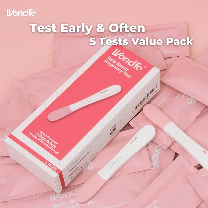 Wondfo Ovulation Test Strips and Pregnancy Test Strips Kit [50 LH + 20 HCG]+ Early Result Pregnancy Test [5 Pack]