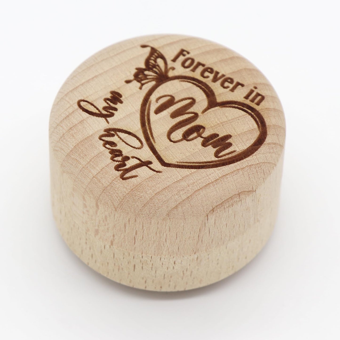 Liannan Custom lock of hair keepsake Box,Personalized Memorial Gift For Loss In Memory of Loved One,Remembrance，Sympathy, Bereavement Gift Mum Dad (heart mom)