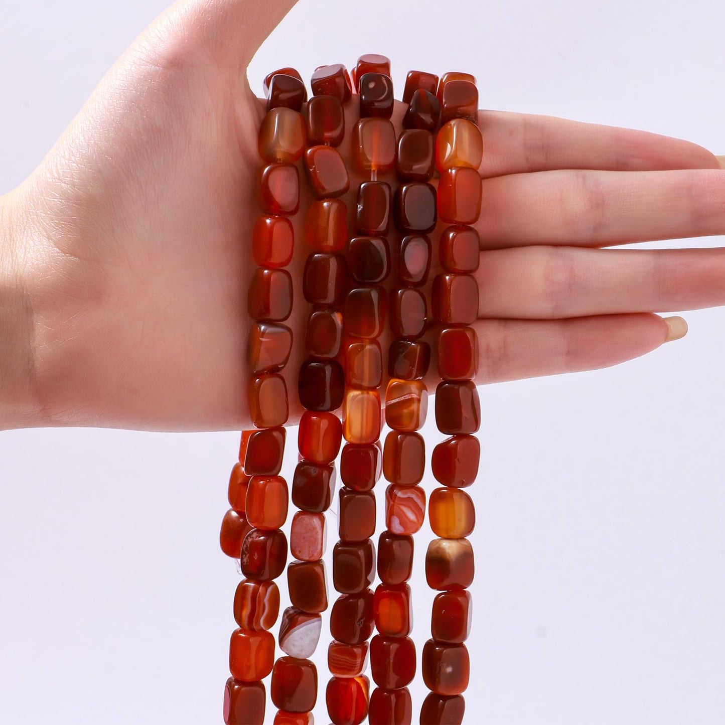Natural Large Red Agate Cube Stone Beads 8x11mm 38cm/str Loose Semi Gemstone Stone Square Beads for Making Bracelets Necklace