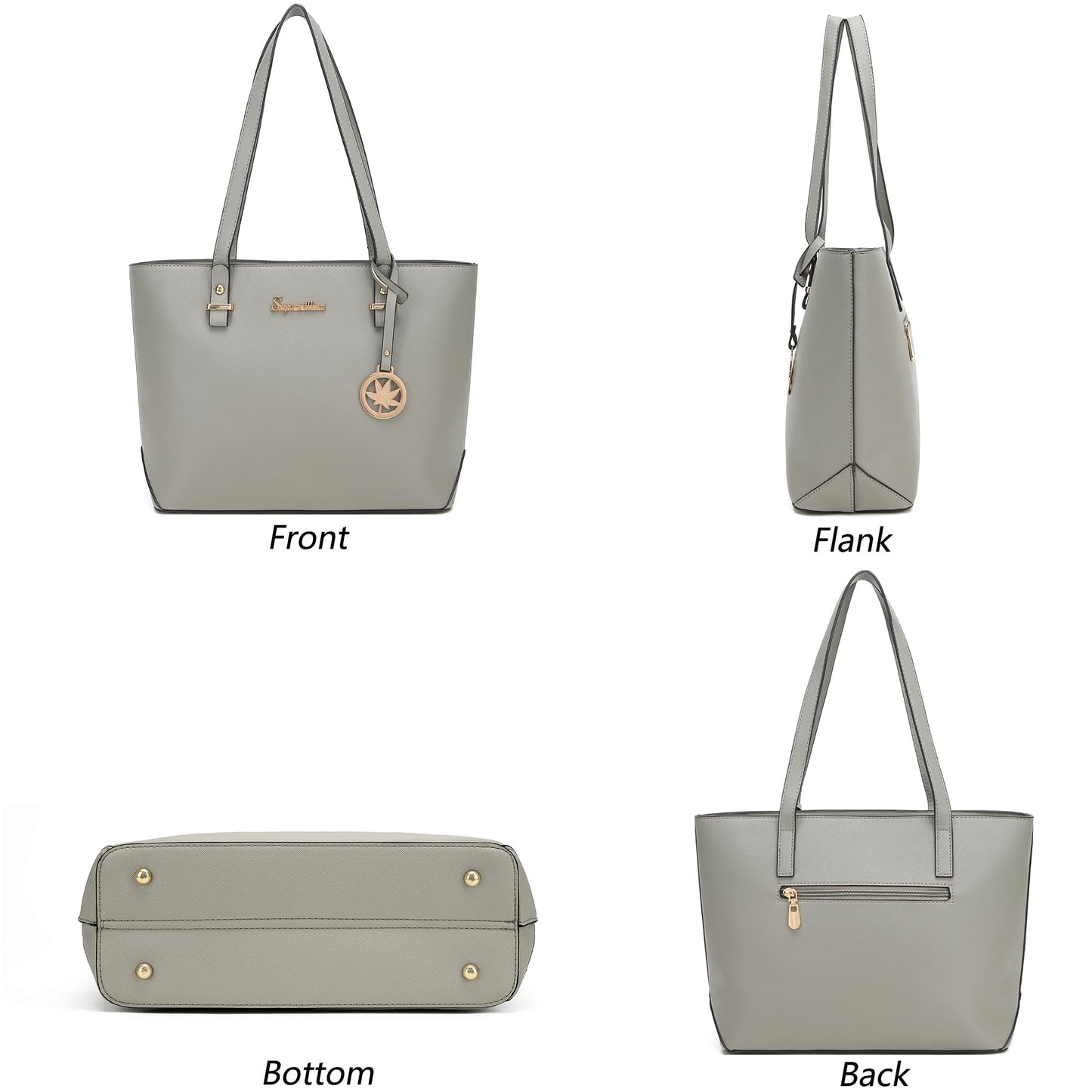 Soperwillton Handbags and Purses for Women Shoulder Tote Bags Top Handle Satchel Purse Set 5pcs