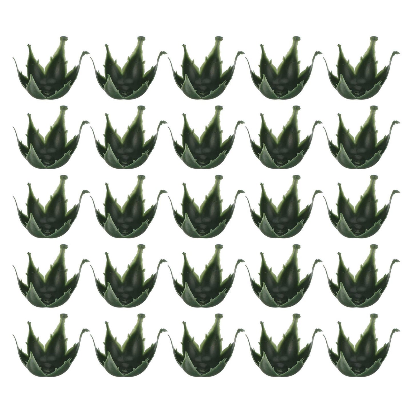 EXCEART 50Pcs Simulated Flower Calyxes 1.77 Inch Artificial Flower Receptacles for DIY Soap Flowers Rose Crafts Green Plastic Holders for Wedding Home Decor