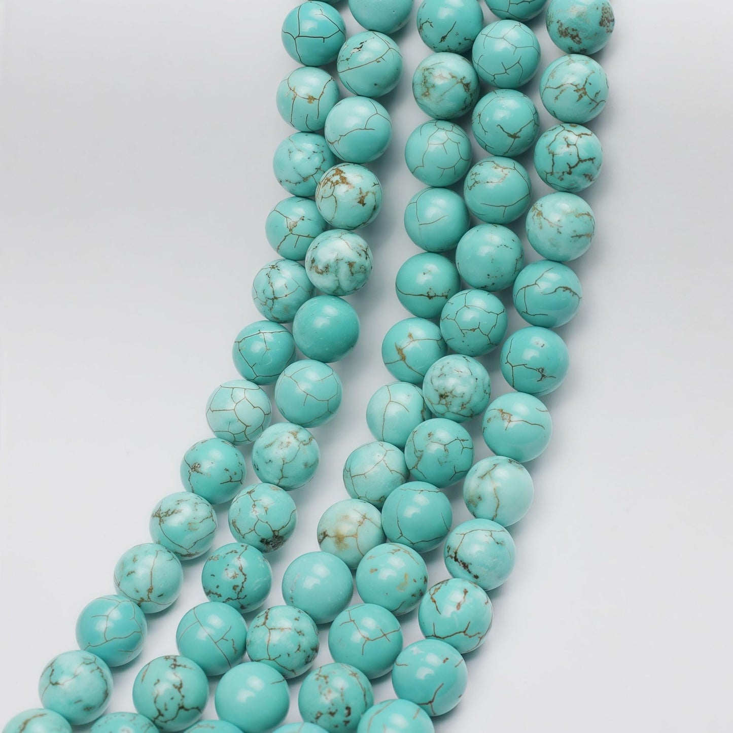 MJDCB Best Sellers Stone Beads Turquoise Round Loose Beads for Jewelry Making DIY Bracelet Necklace (6mm)