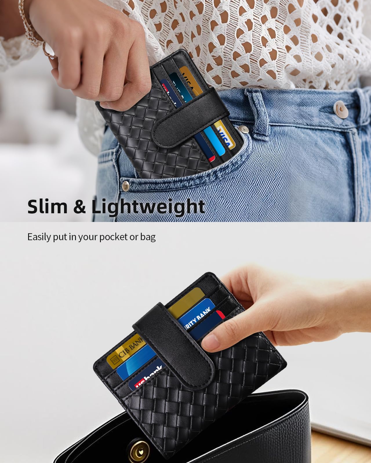 Smart Women Wallet with Find My, Wallet Tracker, RFID Blocking Bifold Credit Card Holder, Left-Behind Alerts, Play Sound, Anti-Loss, Wireless Rechargeable, Works with iPhone, iPad, Mac, Black