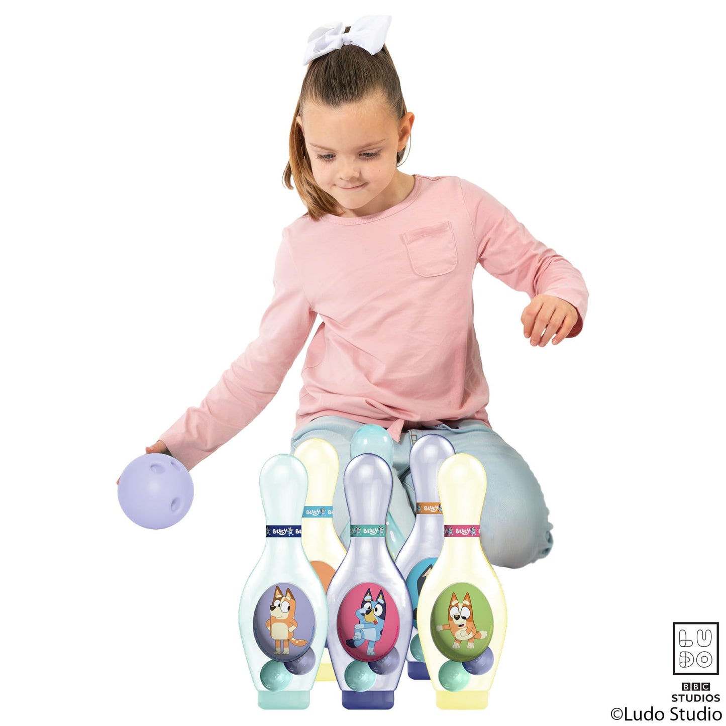 Hedstrom Light Up Bowling Set Game, Bluey